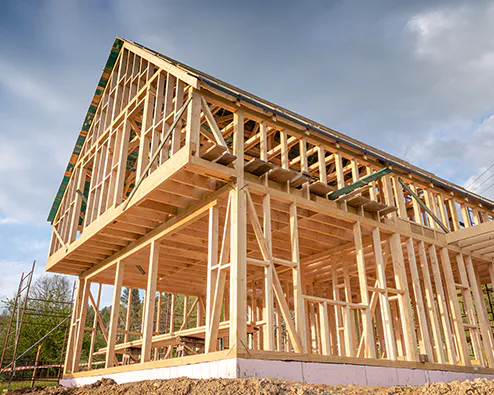 Modern wooden style roof