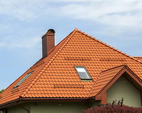 Modern wooden style roof