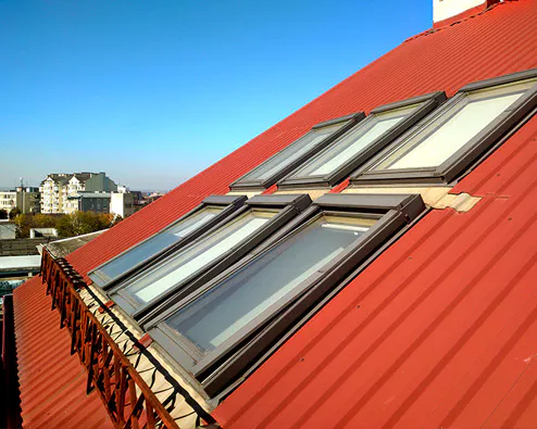 Modern wooden style roof