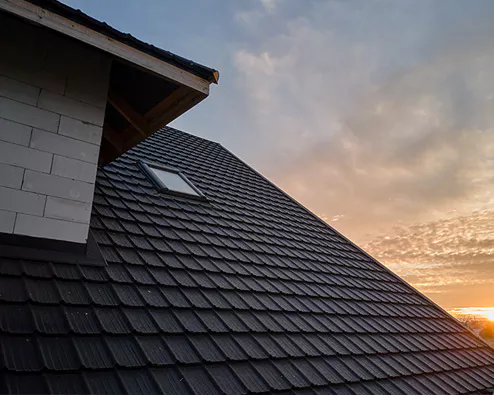 Modern wooden style roof