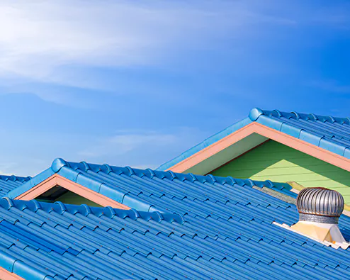 Modern wooden style roof