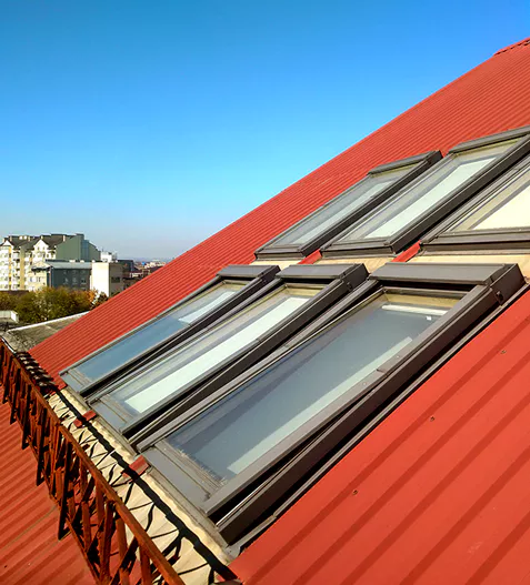 Modern wooden style roof