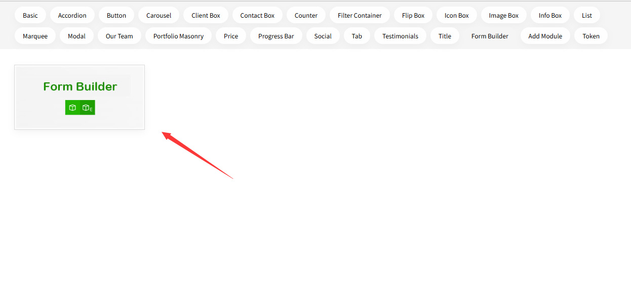 Add Form Builder Content Block