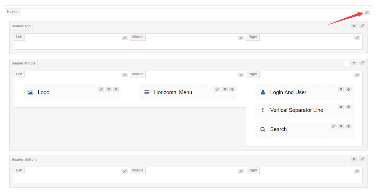 Header Settings