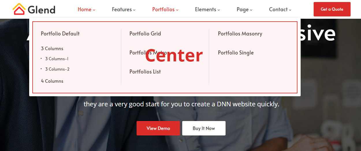 Center Aligned