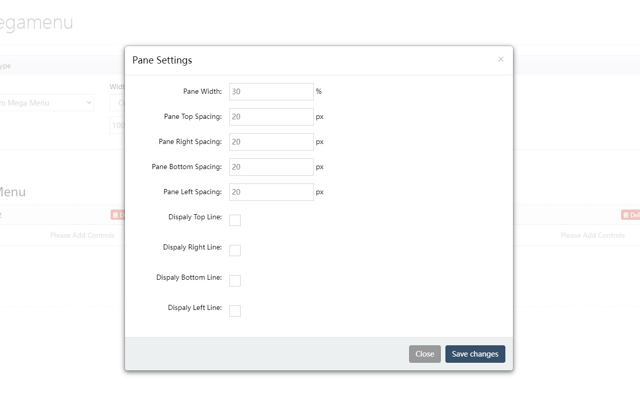Panel Settings