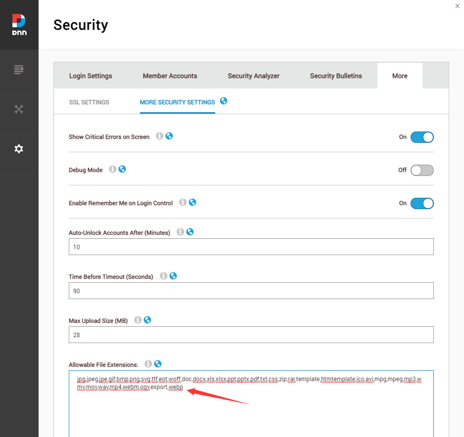 Security Settings