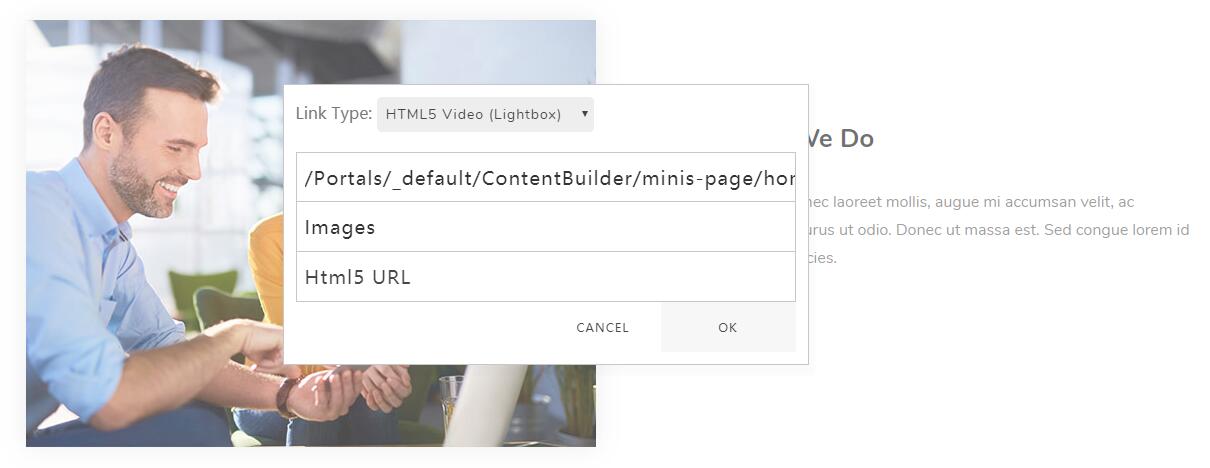 HTML5 Video Lightbox Settings